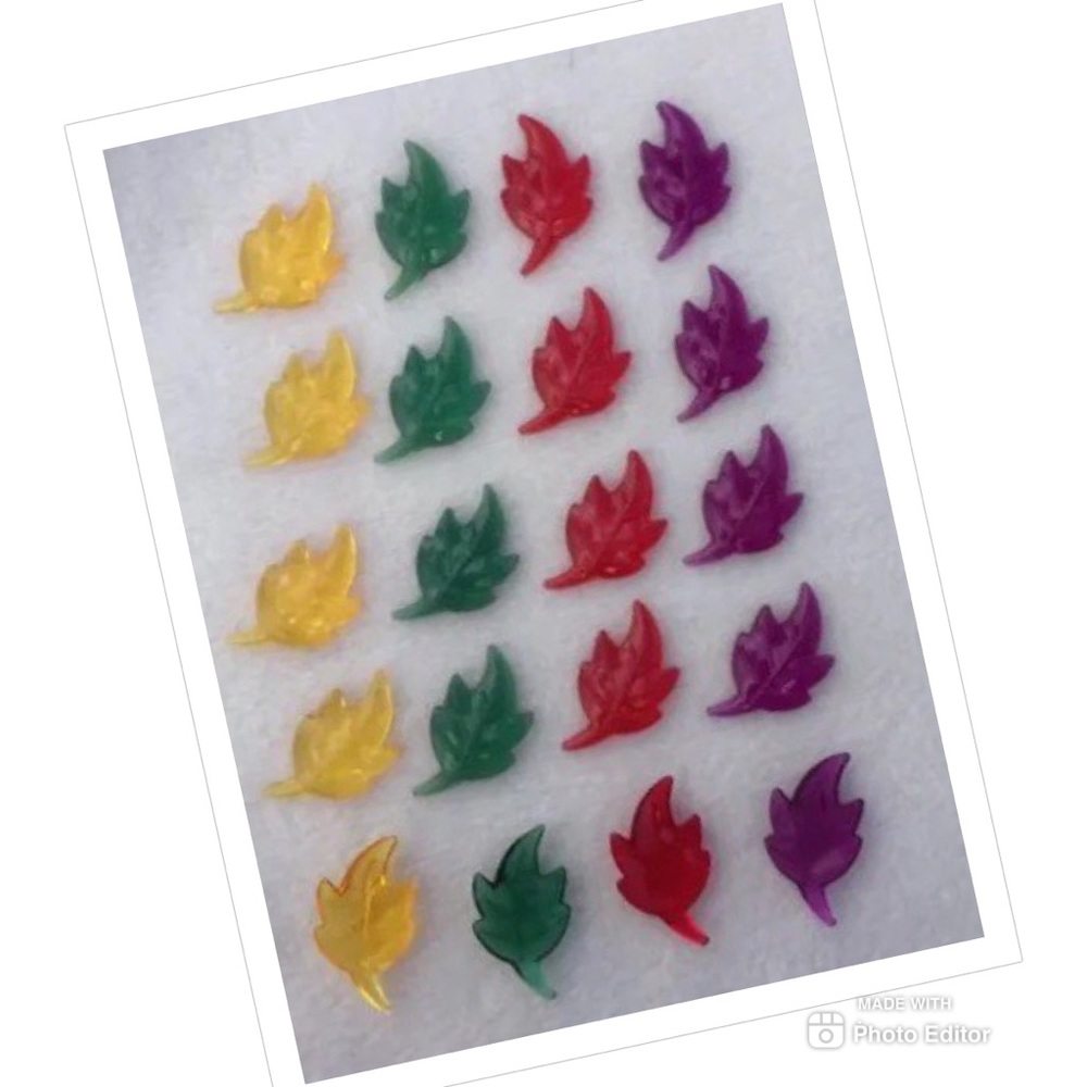 FALL CRAFT SUPPLIES ACRYLIC LEAVES LOT OF 20